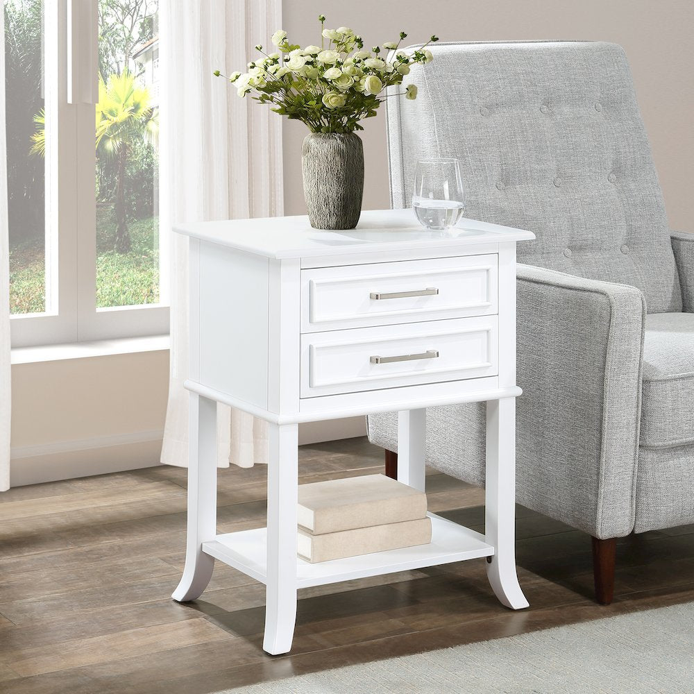 Sydney 2 Drawer Entryway Hall Table with Shelf