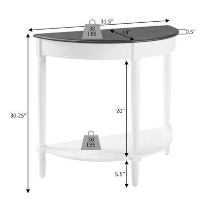 FurniFact French Country Entryway Table with Veneer Top