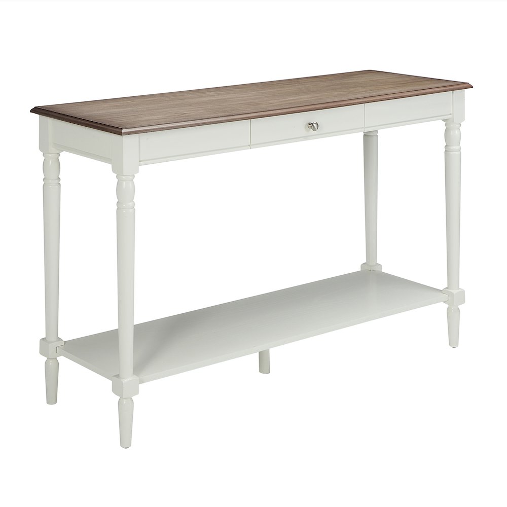 French Country Console Table with Drawer and Shelf