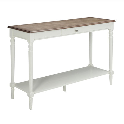 French Country Console Table with Drawer and Shelf