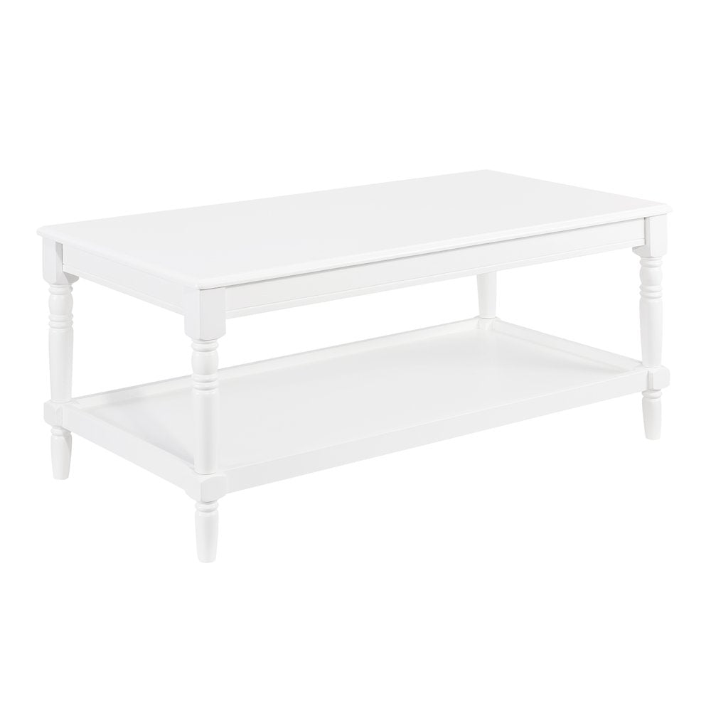 French Country Manor No Tools Coffee Table with Shelf