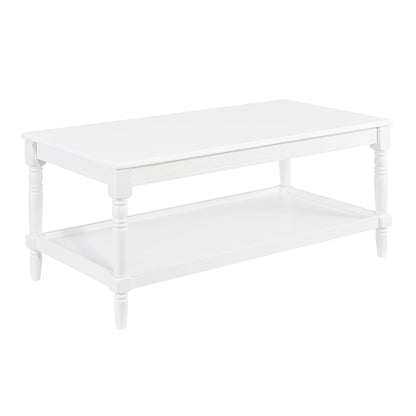 French Country Manor No Tools Coffee Table with Shelf