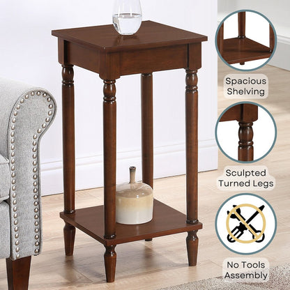 French Country Kim End Table with Shelf