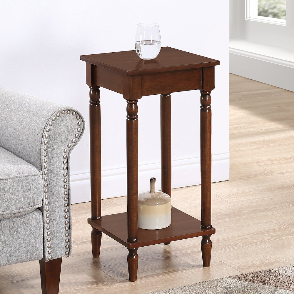 French Country Kim End Table with Shelf