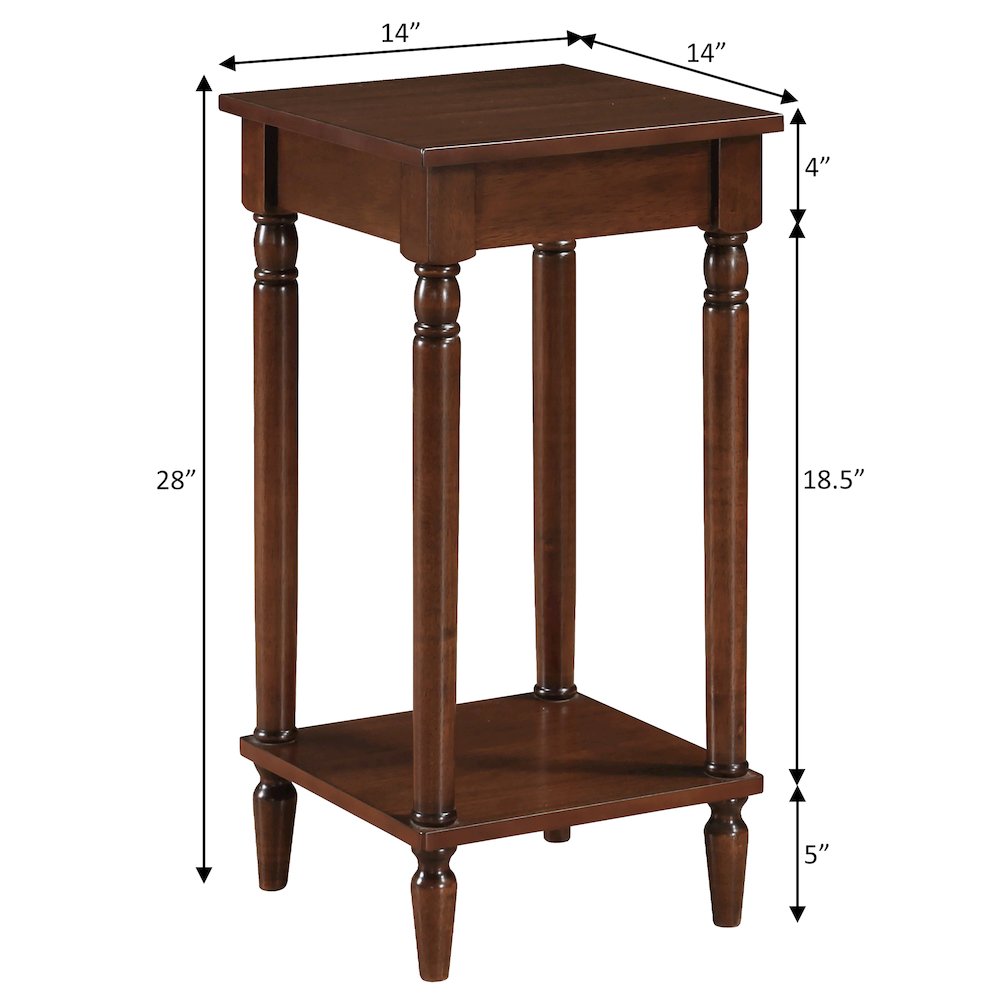 French Country Kim End Table with Shelf