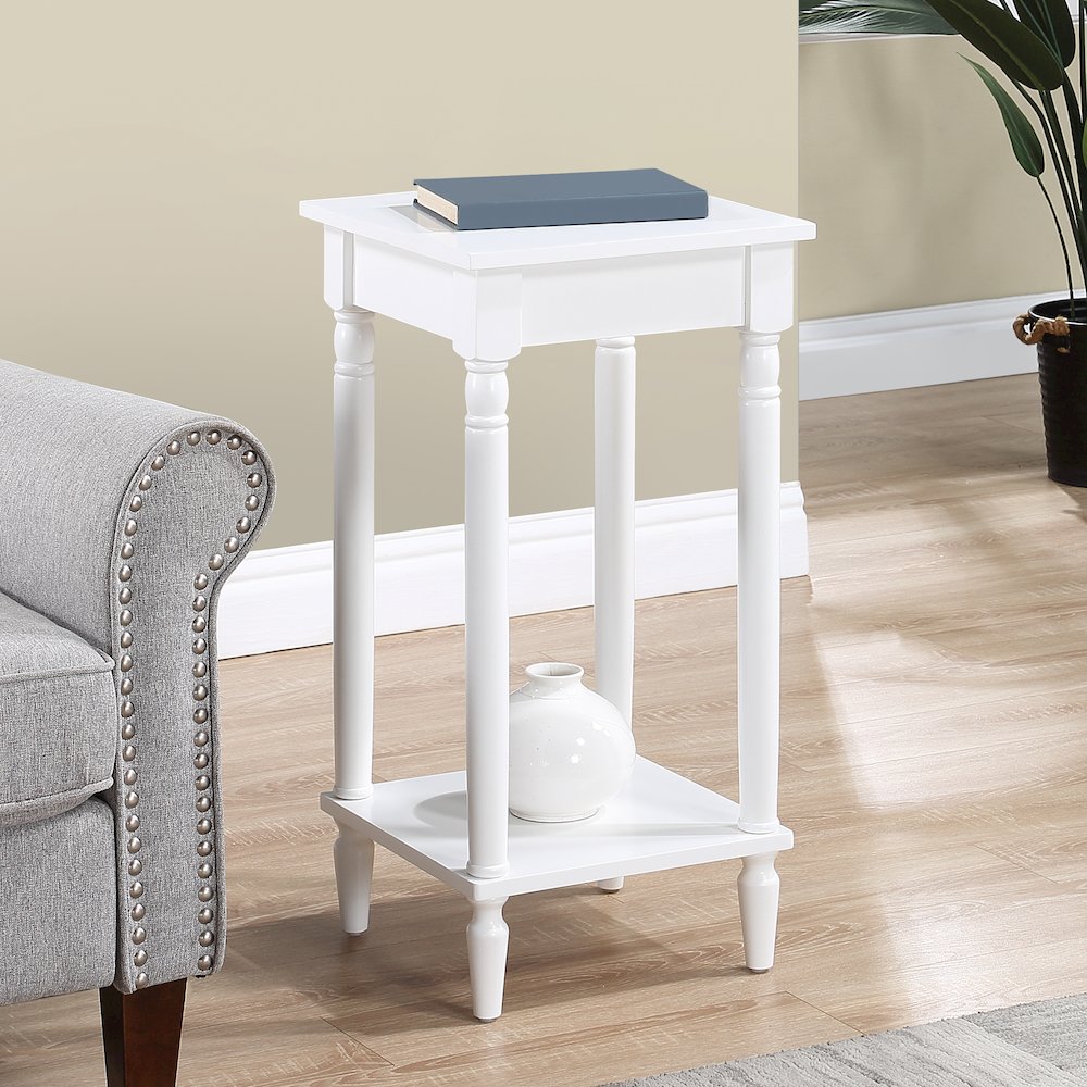 French Country Kim End Table with Shelf