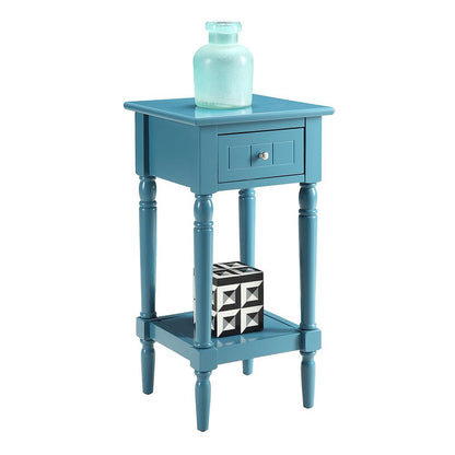 French Country Khloe 1 Drawer Accent Table with Shelf