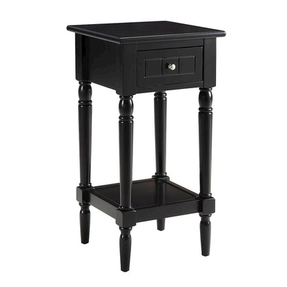 French Country Khloe 1 Drawer Accent Table with Shelf