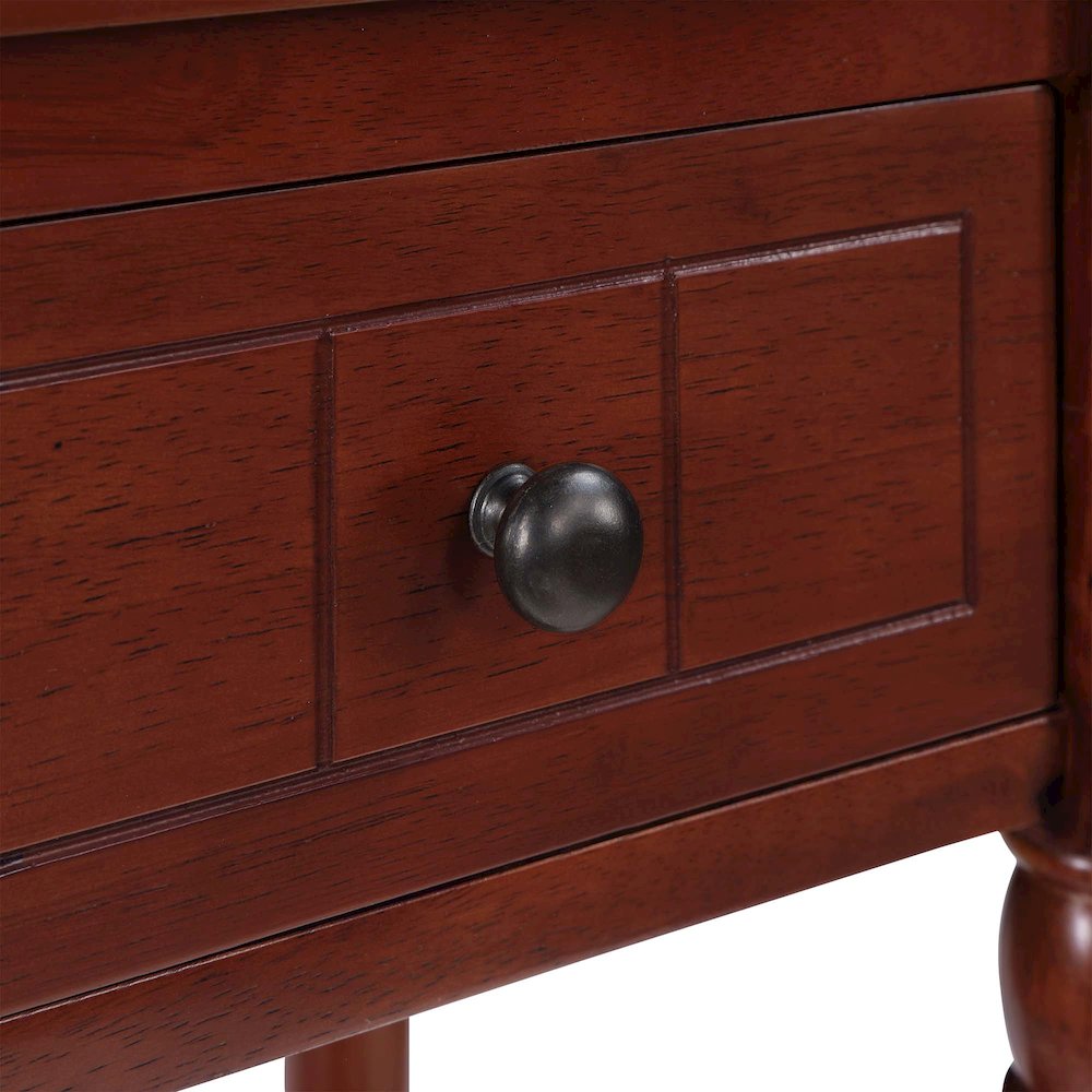French Country Khloe 1 Drawer Accent Table with Shelf