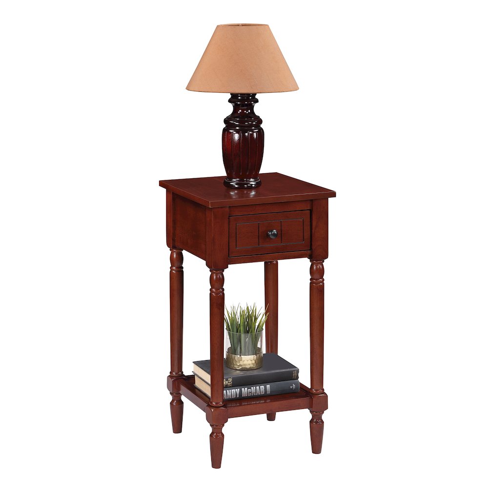 French Country Khloe 1 Drawer Accent Table with Shelf