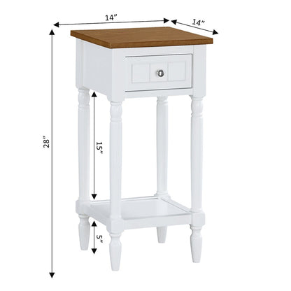 French Country Khloe 1 Drawer Accent Table with Shelf