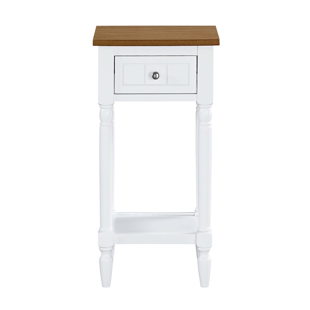 French Country Khloe 1 Drawer Accent Table with Shelf