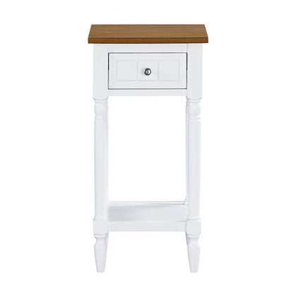 French Country Khloe 1 Drawer Accent Table with Shelf