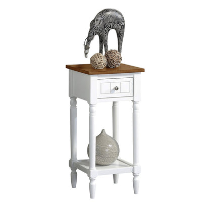 French Country Khloe 1 Drawer Accent Table with Shelf