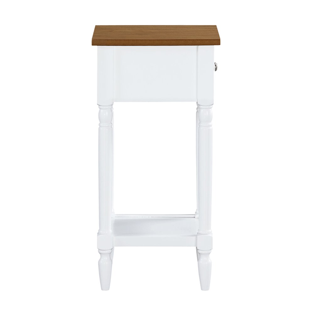French Country Khloe 1 Drawer Accent Table with Shelf
