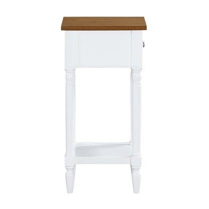French Country Khloe 1 Drawer Accent Table with Shelf