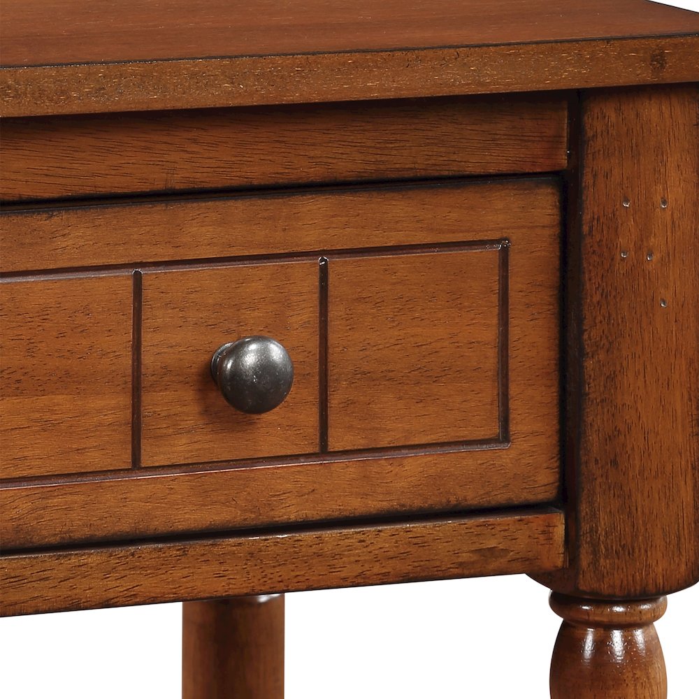 French Country Khloe 1 Drawer Accent Table with Shelf