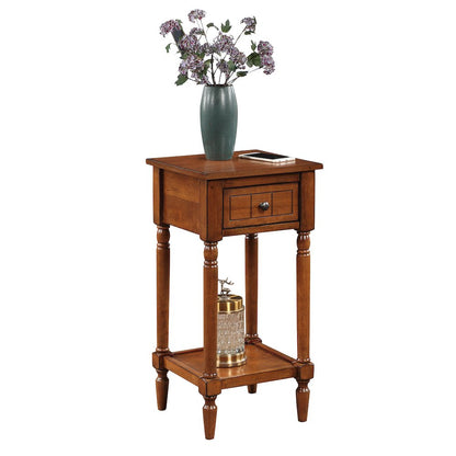 French Country Khloe 1 Drawer Accent Table with Shelf