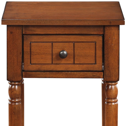 French Country Khloe 1 Drawer Accent Table with Shelf
