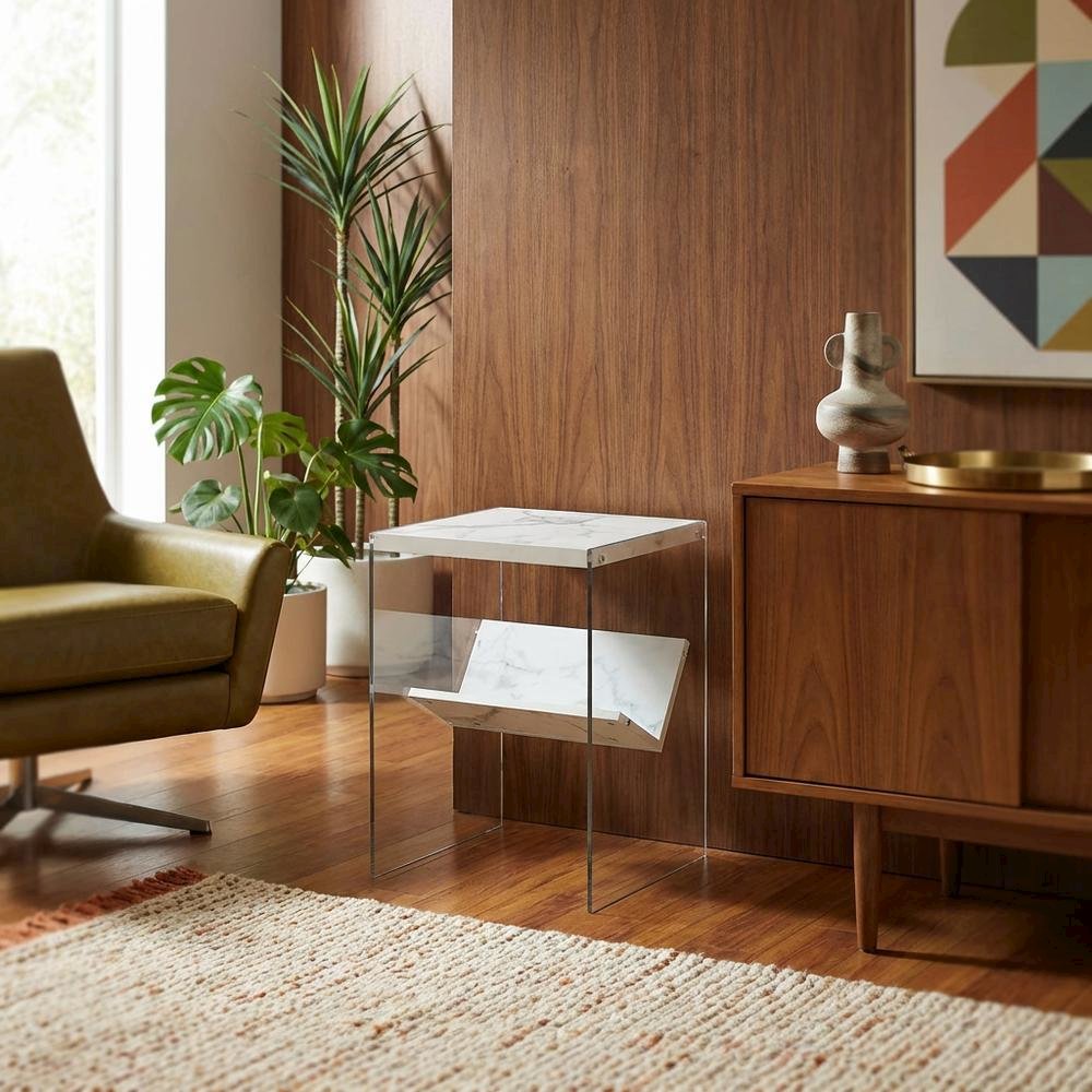 Wooden End Table with Durable Finish and Modern Design