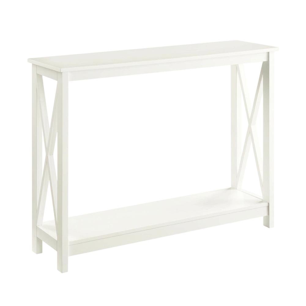Wooden Console Table with Shelving for Modern Living Room or Entryway