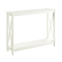 Wooden Console Table with Shelving for Modern Living Room or Entryway