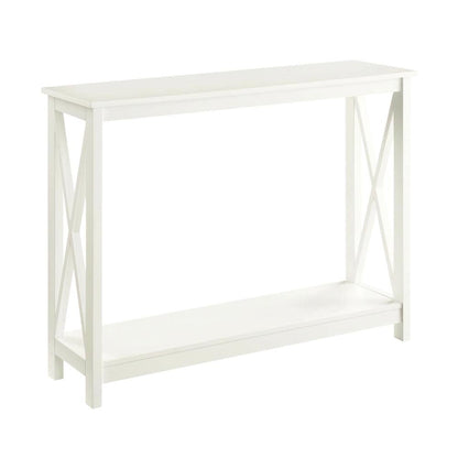 Wooden Console Table with Shelving for Modern Living Room or Entryway