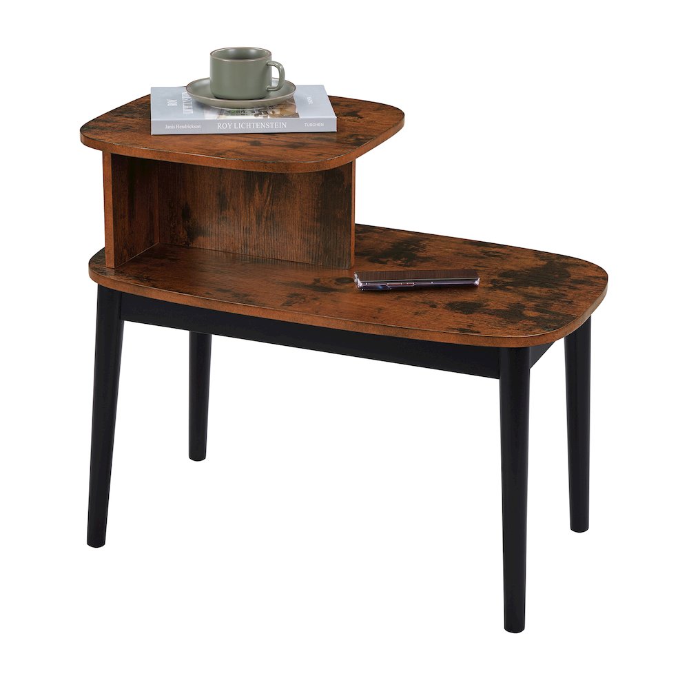 Maxwell Mid Century 2 Tier Chairside End Table