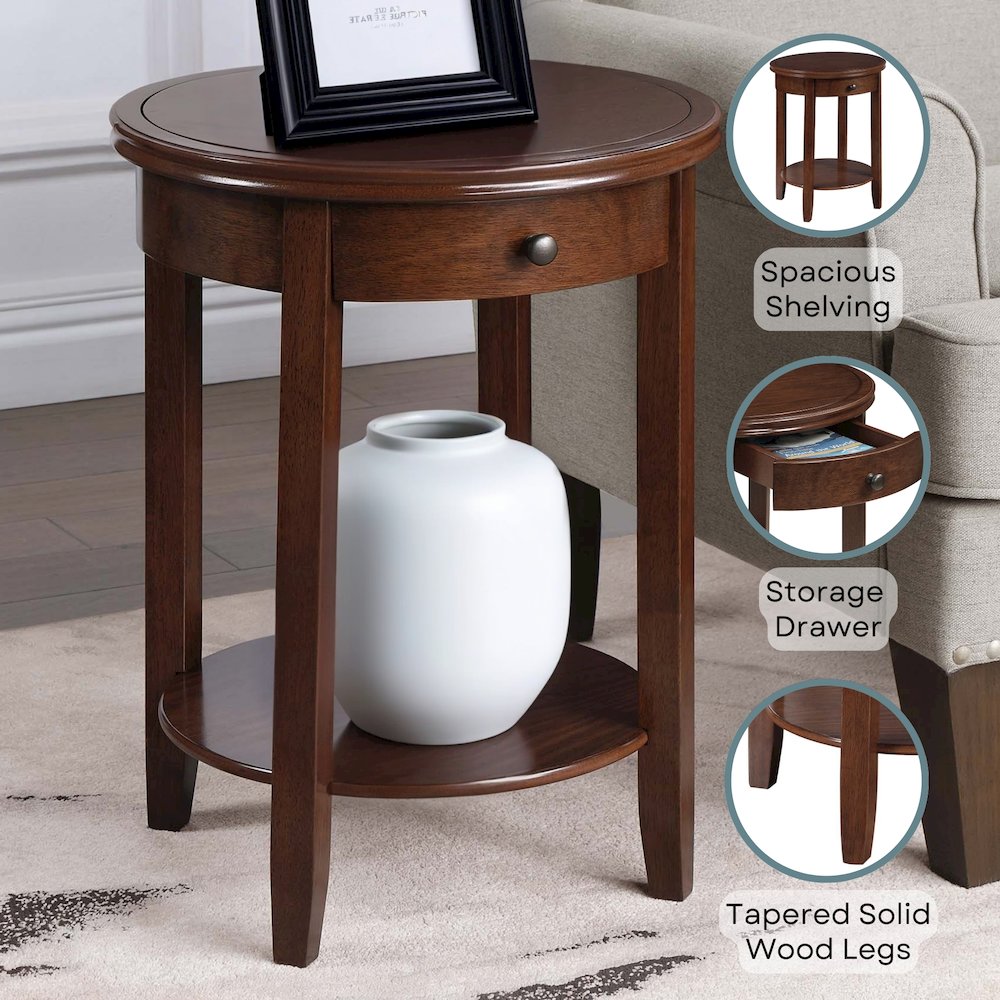 American Heritage Baldwin 1 Drawer End Table with Shelf