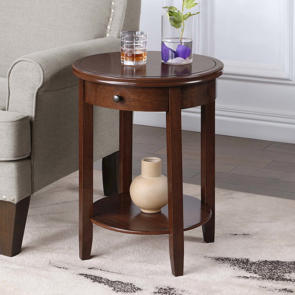 American Heritage Baldwin 1 Drawer End Table with Shelf