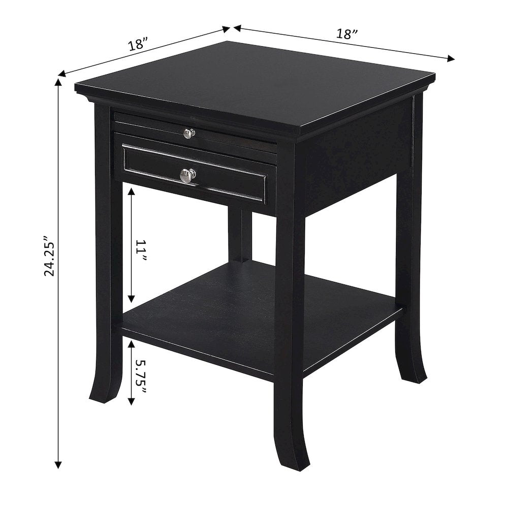 American Heritage Logan End Table with Drawer and Slide