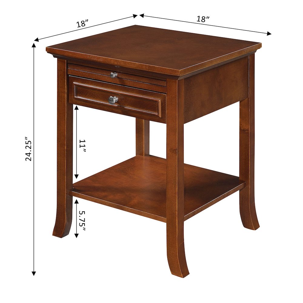 American Heritage Logan End Table with Drawer and Slide