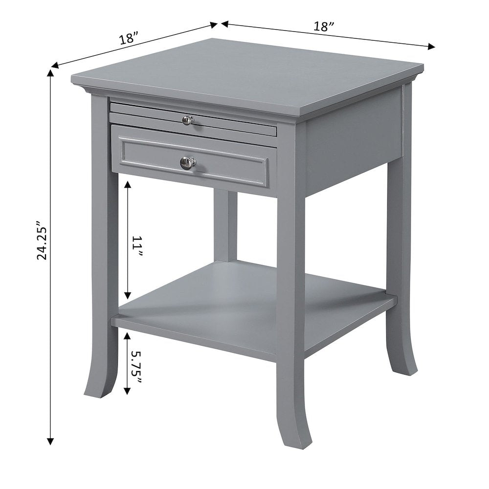 American Heritage Logan End Table with Drawer and Slide