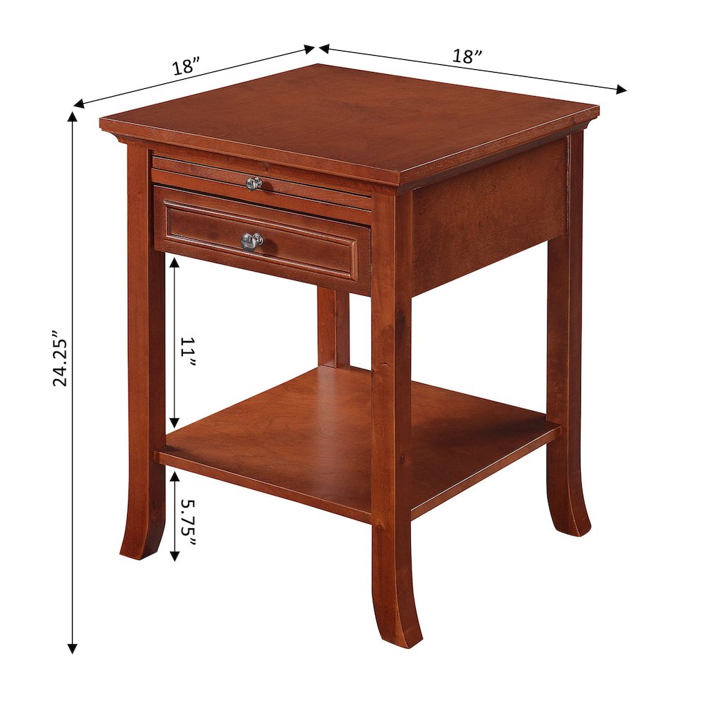 American Heritage Logan End Table with Drawer and Slide