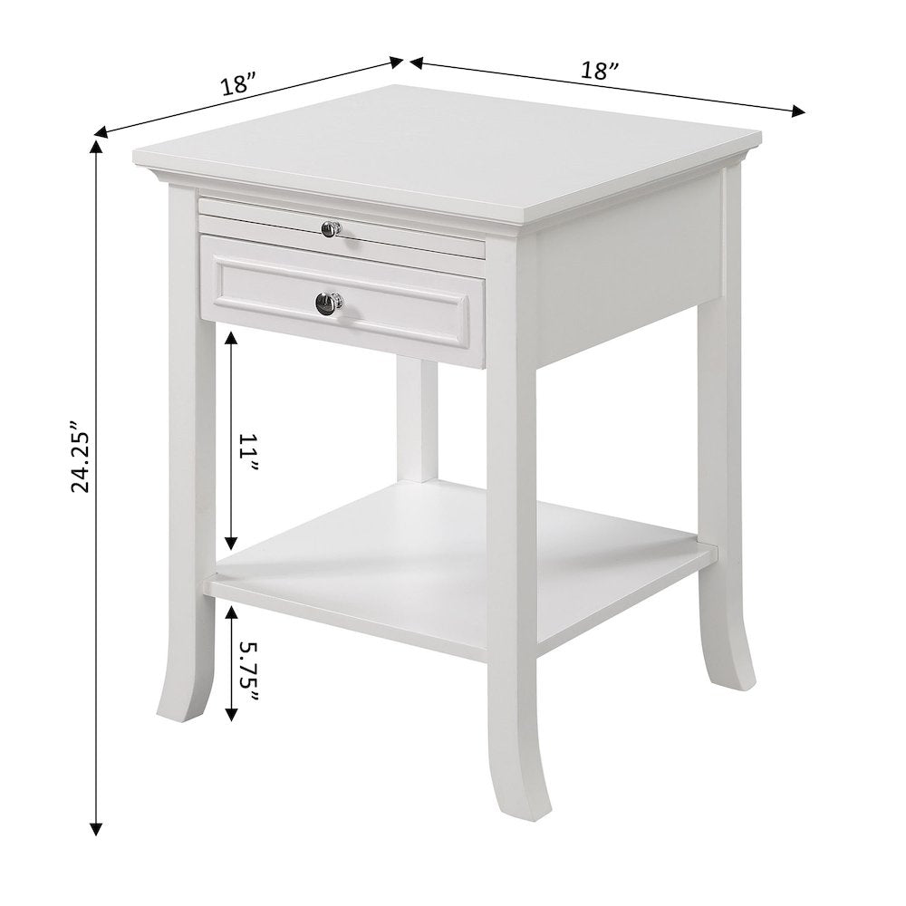 American Heritage Logan End Table with Drawer and Slide