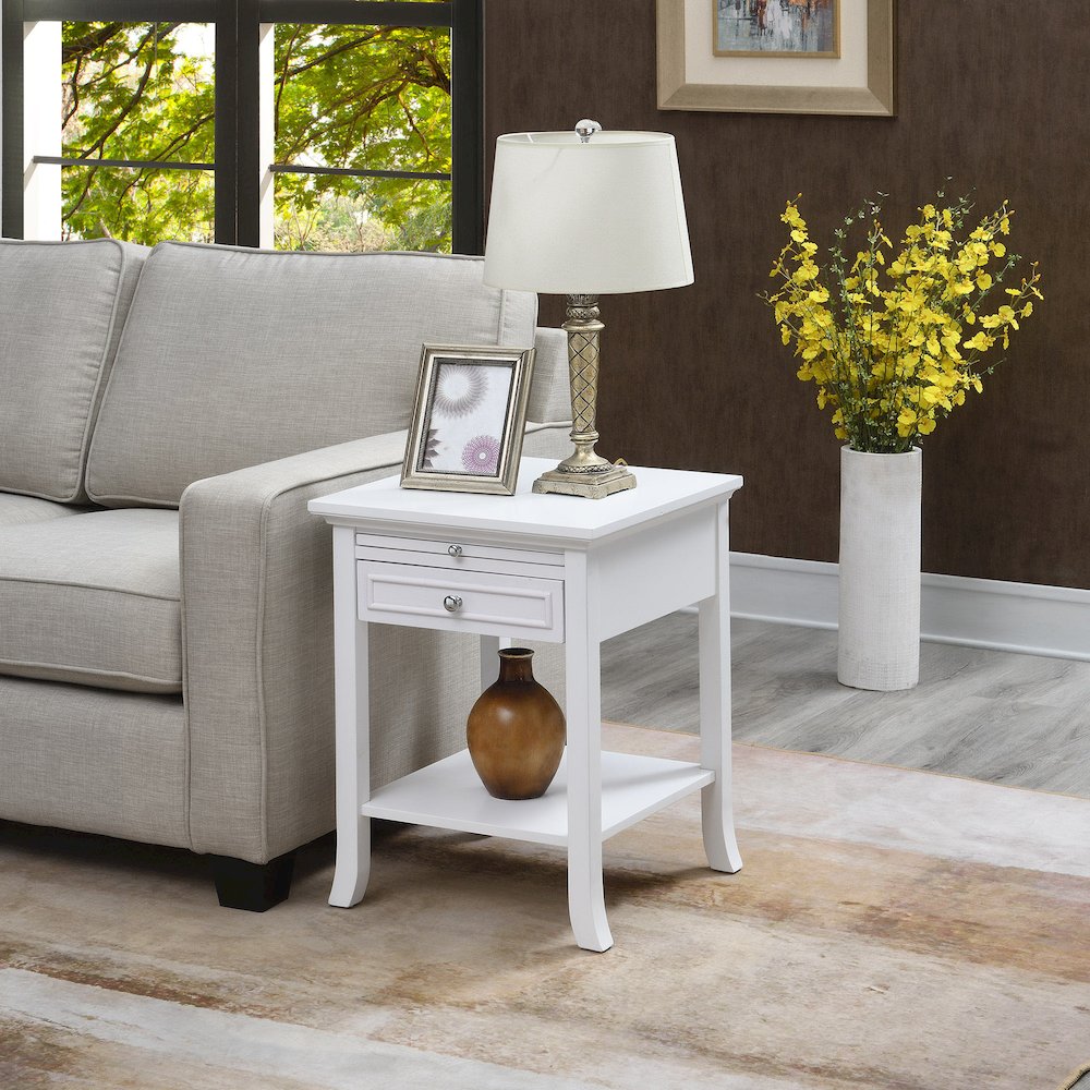 American Heritage Logan End Table with Drawer and Slide