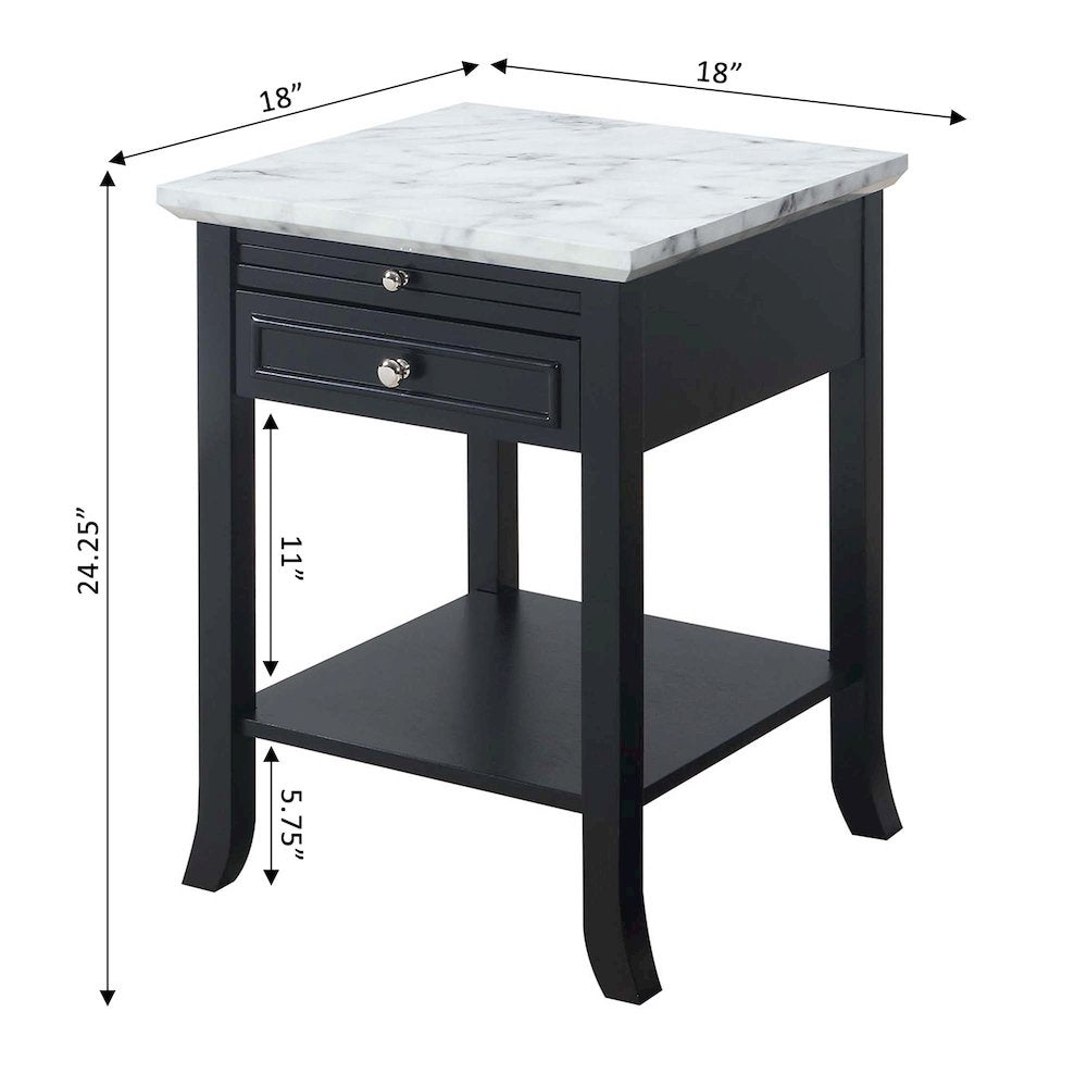 American Heritage Logan End Table with Drawer and Slide