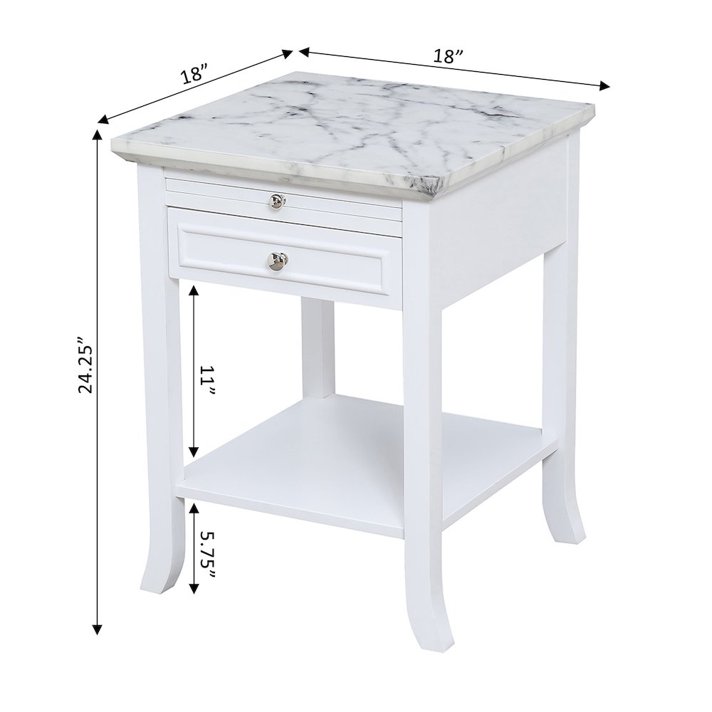 American Heritage Logan End Table with Drawer and Slide