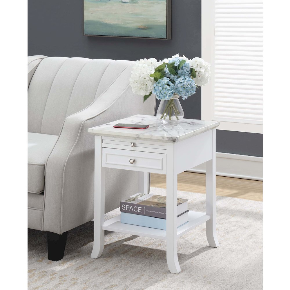 American Heritage Logan End Table with Drawer and Slide