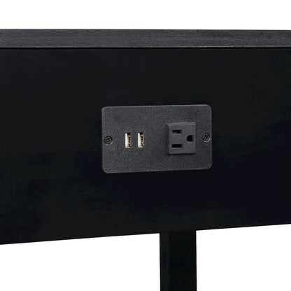 1 Drawer End Table with Charging Station and Pull-Out Shelf