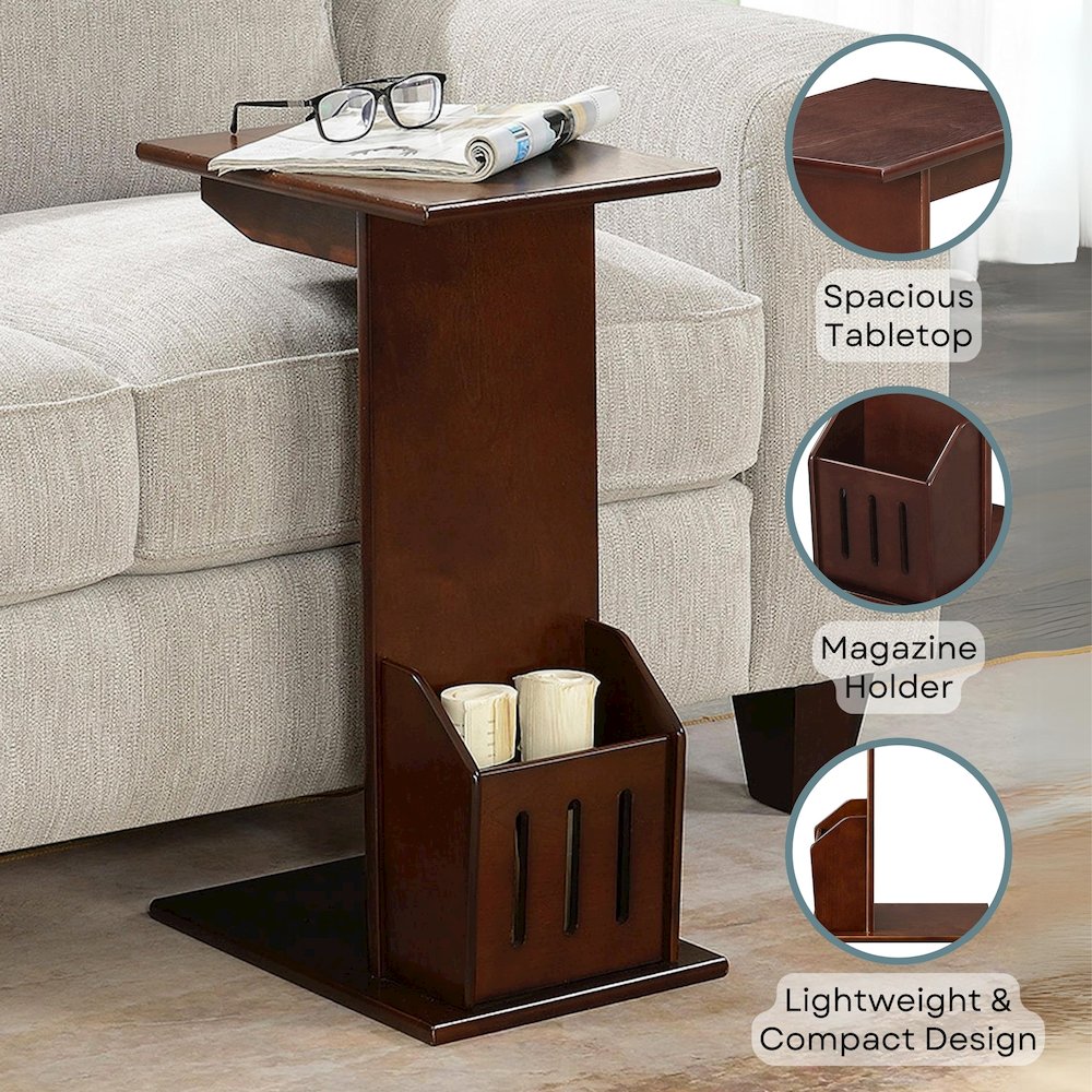 Designs2Go Abby C End Table with Magazine Holder