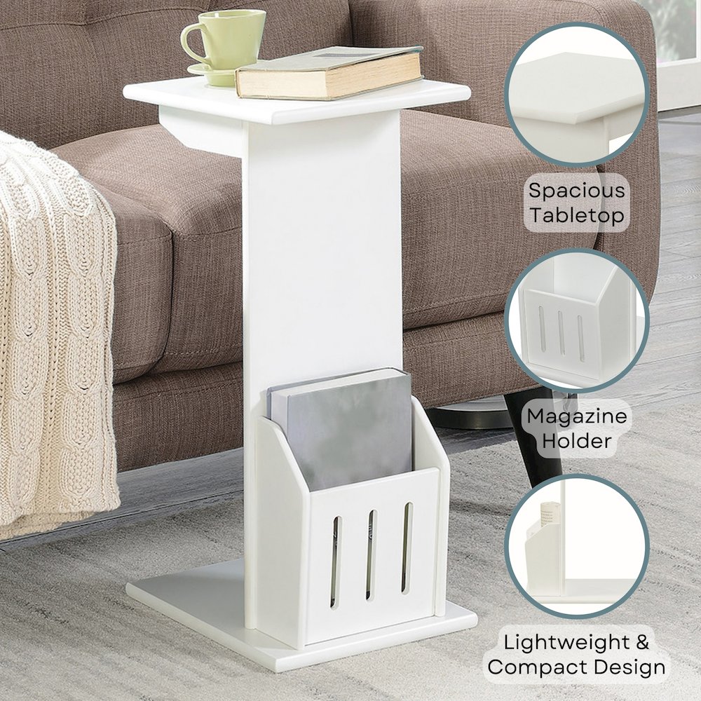 Designs2Go Abby C End Table with Magazine Holder