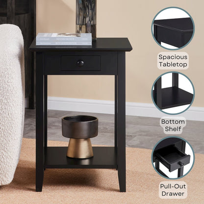 American Heritage End Table with Drawer and Shelf