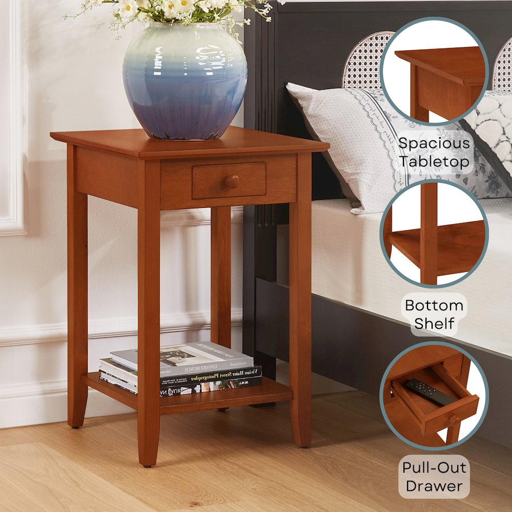 American Heritage End Table with Drawer and Shelf