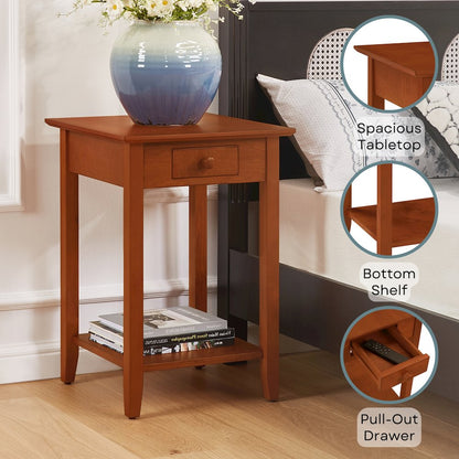 American Heritage End Table with Drawer and Shelf