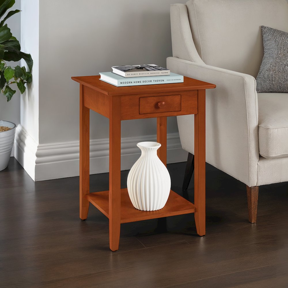 American Heritage End Table with Drawer and Shelf