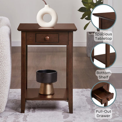 American Heritage End Table with Drawer and Shelf