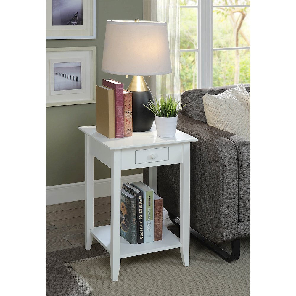 American Heritage End Table with Drawer and Shelf