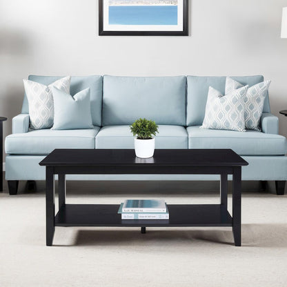 American Heritage Rectangle Coffee Table with Shelf