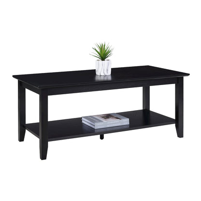 American Heritage Rectangle Coffee Table with Shelf